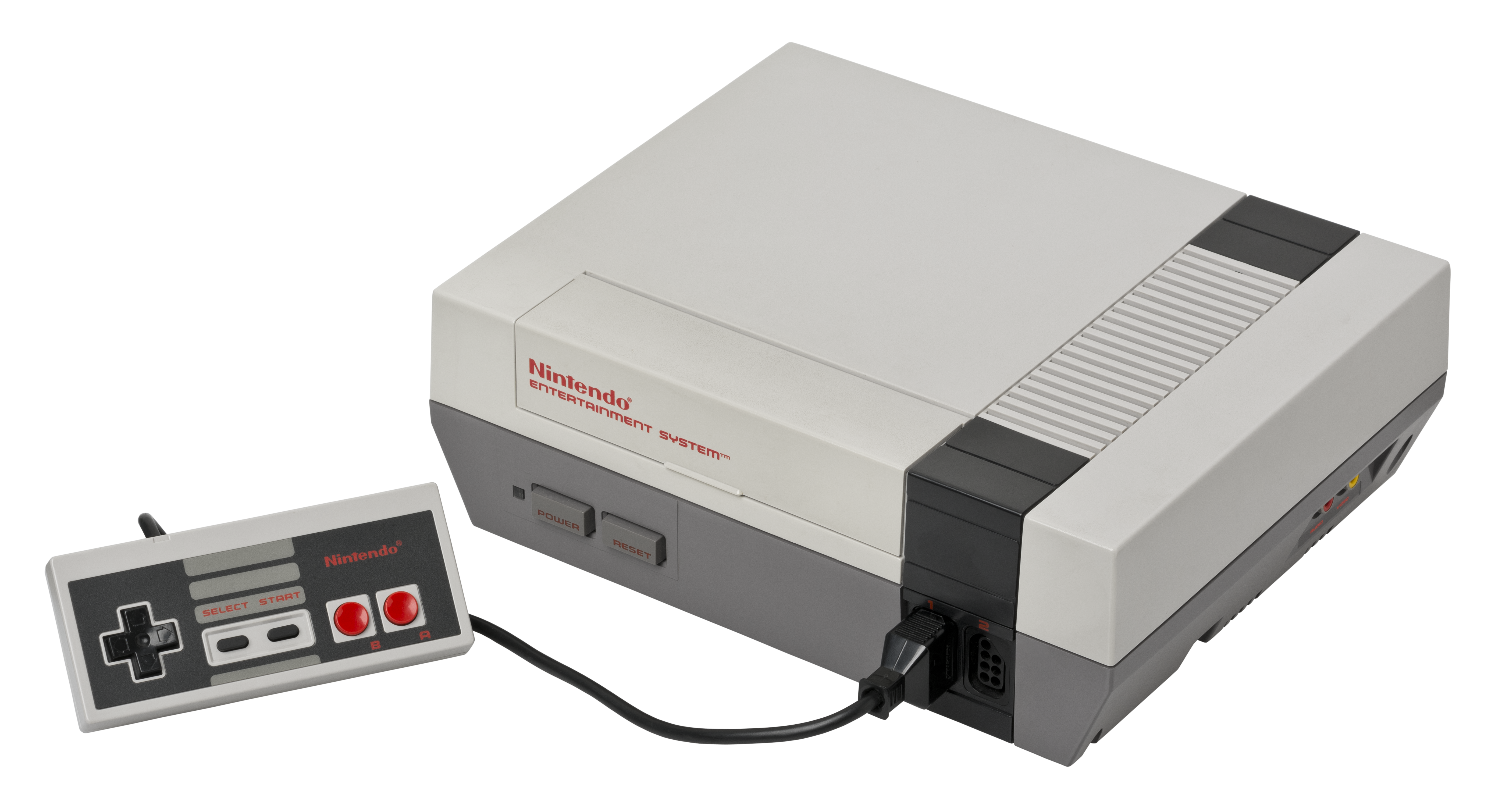 Nintendo Entertainment System console and controller
